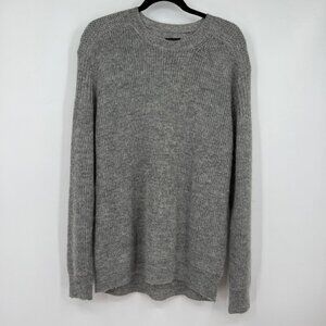 Allsaints Oskol Crew Gray Wool Mohair Blend Sweater woman's size large